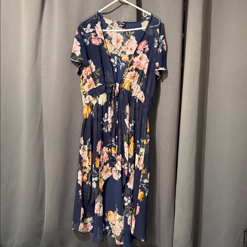 City Chic Blue Floral Kimono